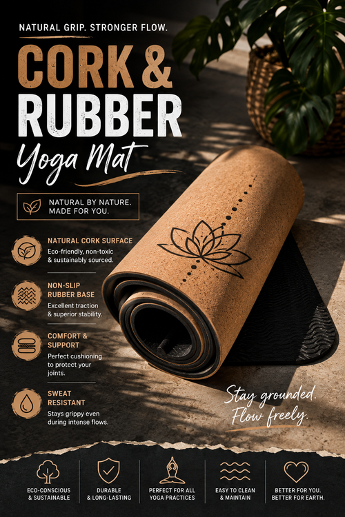 Cork & Rubber Yoga Mat
